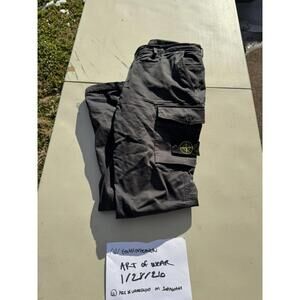 Slim Badge Logo Cargo Pants Black 7515318L1 V0129 Size 36